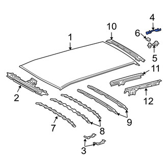 Lexus OE - Front Roof Luggage Carrier Side Rail Bracket