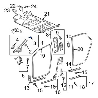 Lexus OE - Body A-Pillar Trim Panel Clip