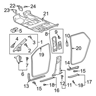 Lexus OE - Pillars, Rocker & Floor - Interior Trim