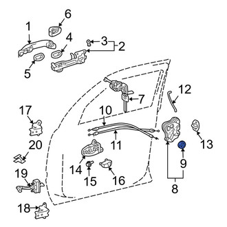 Lexus OE - Door Latch Seal