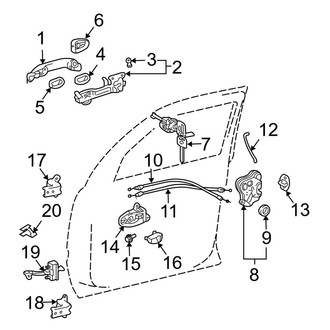 Lexus OE - Front Door - Lock & Hardware