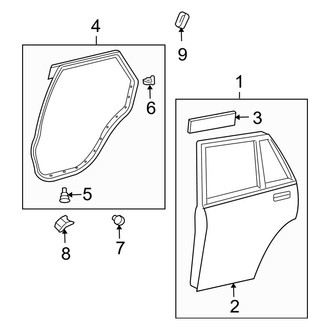 Lexus OE - Rear Door - Door & Components
