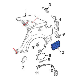 Lexus OE - Rear Quarter Panel Vent