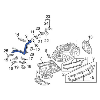 Lexus OE - Lower Fuel Tank Filler Neck