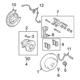 Lexus OE - Rear Suspension - Brake Components (AWD)