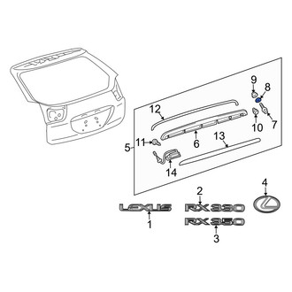 Lexus OE - Liftgate Trim Spacer