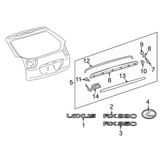 Lexus OE - Lift Gate - Exterior Trim