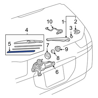 Lexus OE - Rear Wiper Blade Refill
