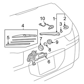 Lexus OE - Lift Gate - Wiper & Washer Components
