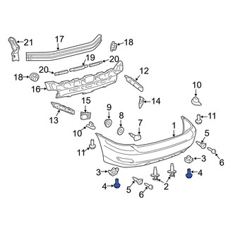 Lexus OE - Rear Bumper Cover Screw