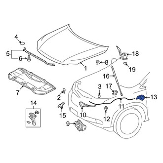Lexus OE - Front Hood Release Handle