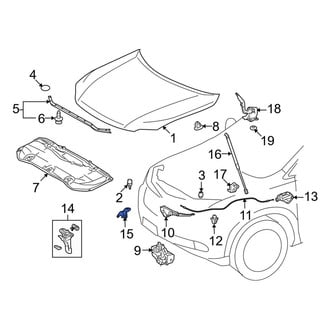 Lexus RX450h Hood Release Cables & Handles — CARiD.com