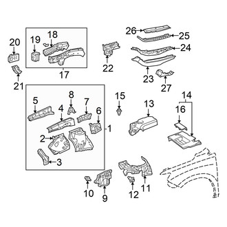 Lexus OE - Fender - Structural Components & Rails (Japan Built)