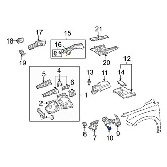 Lexus OE - Fender Insulator Clip