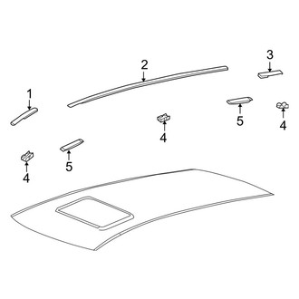 Lexus OE - Roof - Exterior Trim (With Sunroof)
