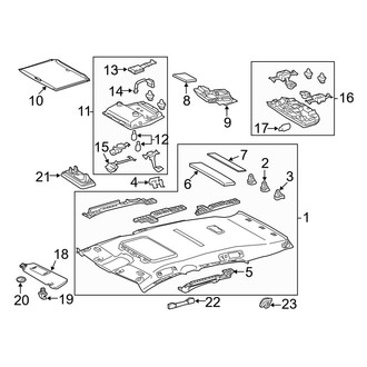 Lexus OE - Roof - Interior Trim (With Sunroof, Canada Built)