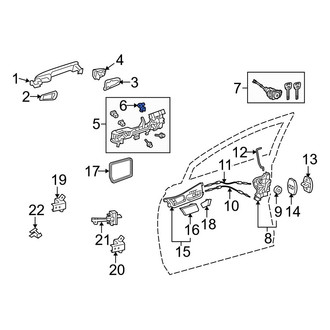 Lexus OE - Right Door Lock Rod Clip