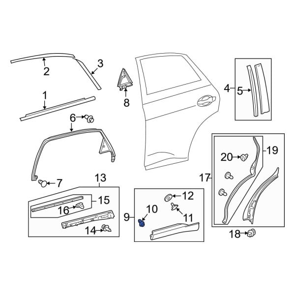 Door Molding Clip