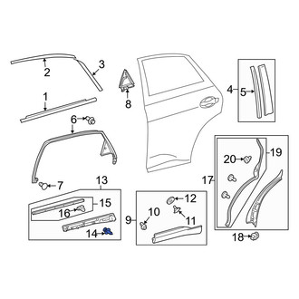 Lexus OE - Door Molding Clip