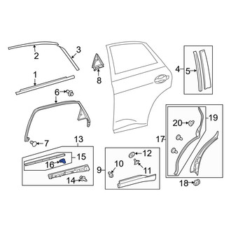 Lexus OE - Door Seal Clip