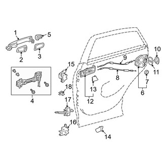 Lexus OE - Rear Door - Lock & Hardware