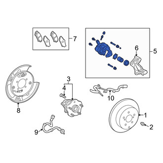 Lexus OE - Rear Left Disc Brake Caliper