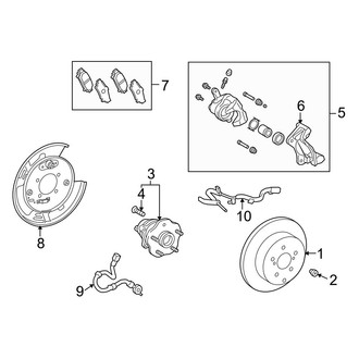 Lexus OE - Rear Suspension - Brake Components (FWD)