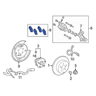Lexus OE - Rear Disc Brake Pad Set