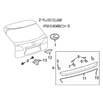 Lexus OE - Liftgate Finish Panel Nut