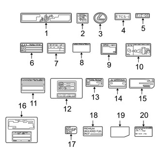 Lexus OE - Information Labels - Labels