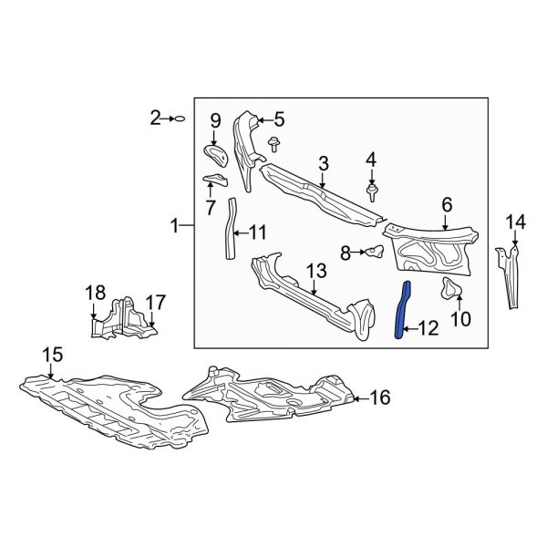 Radiator Support Panel Reinforcement