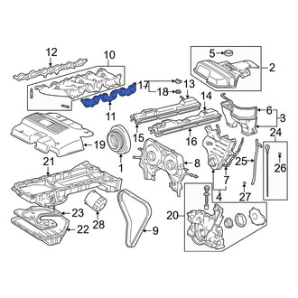 Lexus OE - Lower Engine Intake Manifold Gasket