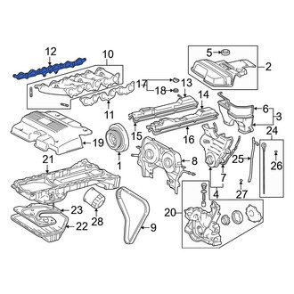 Lexus OE - Lower Engine Intake Manifold Gasket