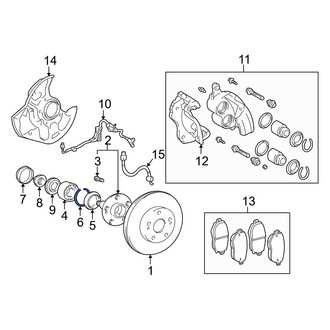 Lexus OE - Front Wheel Bearing Snap Ring