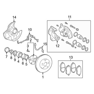 Lexus OE - Front Suspension - Brake Components