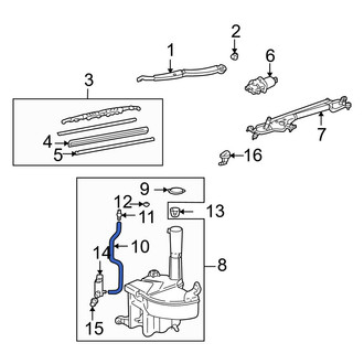 Lexus OE - Front Windshield Washer Hose