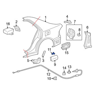 Lexus OE - Fuel Door Spring