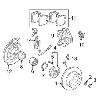 Lexus OE - Rear Suspension - Brake Components