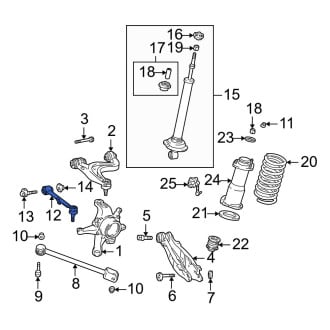 Lexus OE - Rear Left Lateral Arm and Ball Joint Assembly