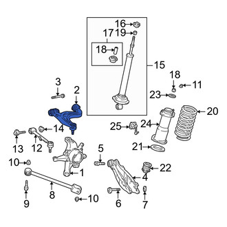 Lexus OE - Rear Left Upper Suspension Control Arm
