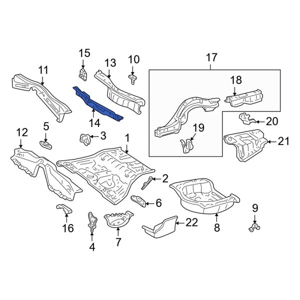 Floor Pan Crossmember