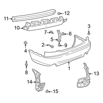 Lexus OE - Rear Bumper - Bumper & Components (Sedan)