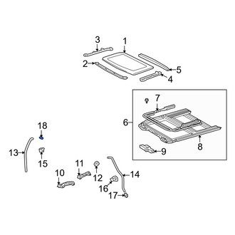 Lexus OE - Sunroof Drain Hose Clip