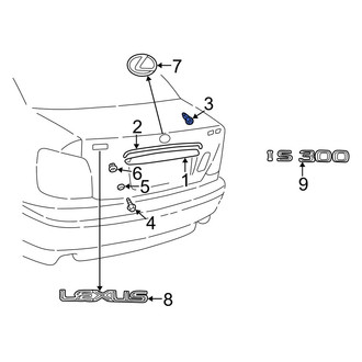 Lexus OE - Liftgate Finish Panel Trim Plate Clip