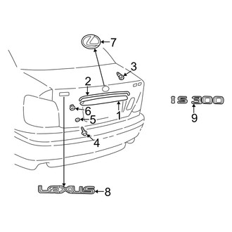 Lexus OE - Lift Gate - Exterior Trim (Wagon)
