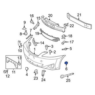 Lexus OE - Front Bumper Cover Retainer