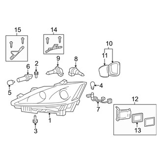 Lexus OE - Front Lamps - Combination Lamps (W/O Adaptive Lighting System, W/O HID), (Base)