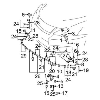Lexus OE - Front Lamps - Washer Components
