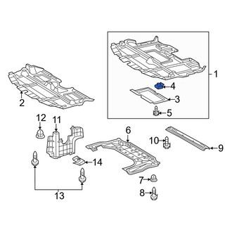 Lexus OE - Left Floor Pan Splash Shield Nut