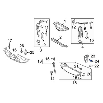 Lexus OE - Radiator Support Air Deflector Clip